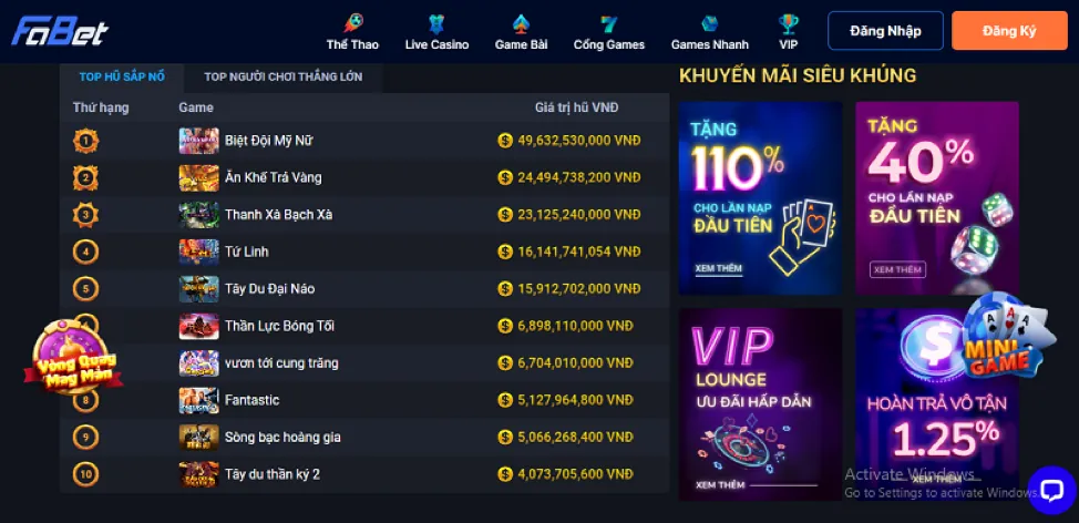 Biểu tượng jackpot lũy tiến với núi tiền vàng và thông báo thắng lớn
